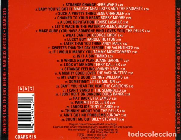 CDs de m&uacute;sica: Varios - Sweeter than the day before - Foto 2
