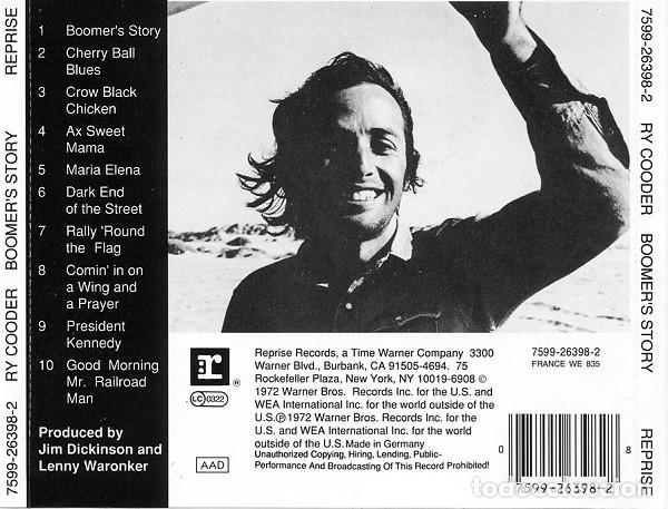 CDs de m&uacute;sica: Ry Cooder - Boomers Story - Foto 2