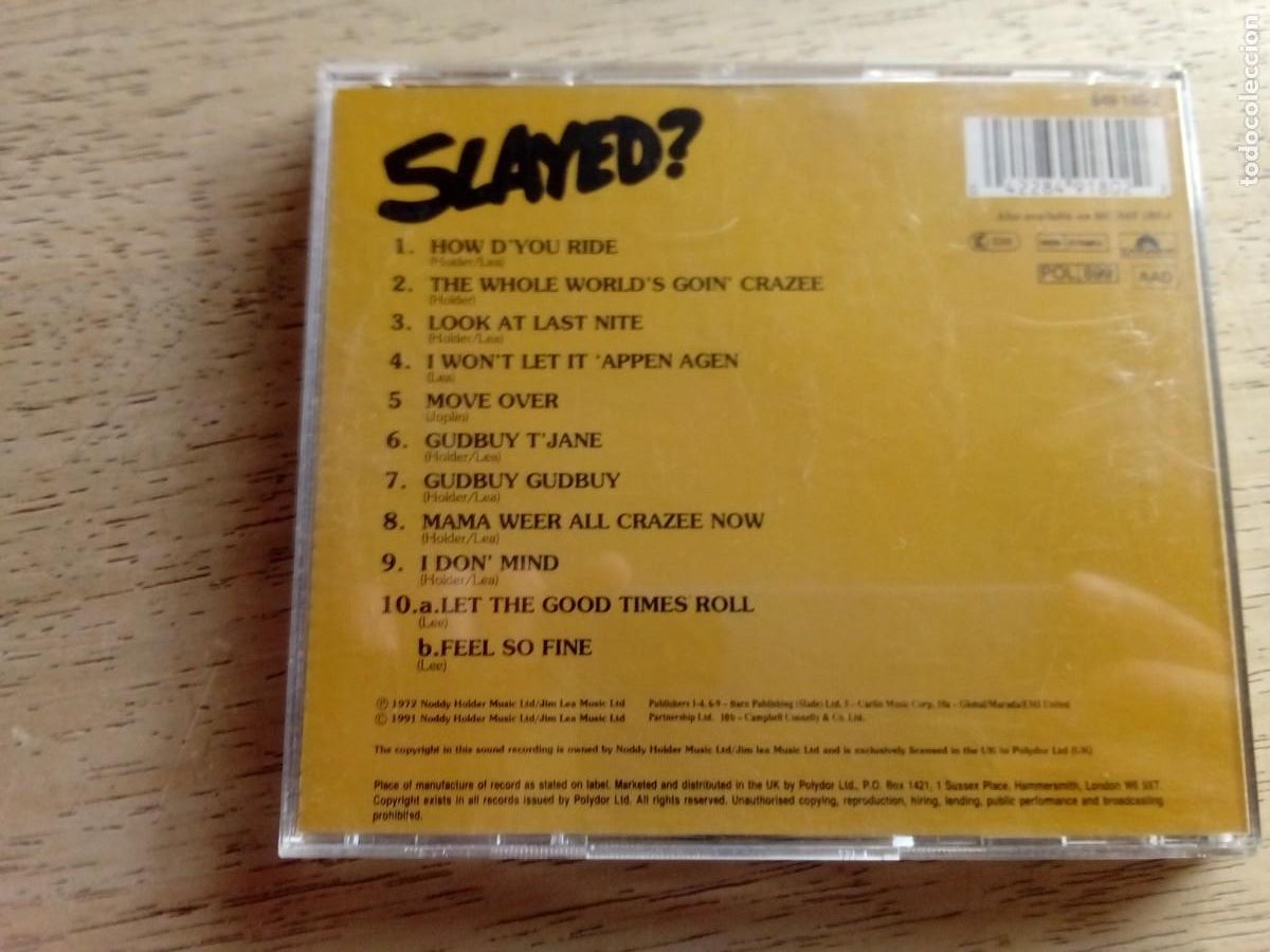 CDs de m&uacute;sica: Slade. Slayed? CD 3er trabajo. Buena versi&oacute;n Janis - Foto 2