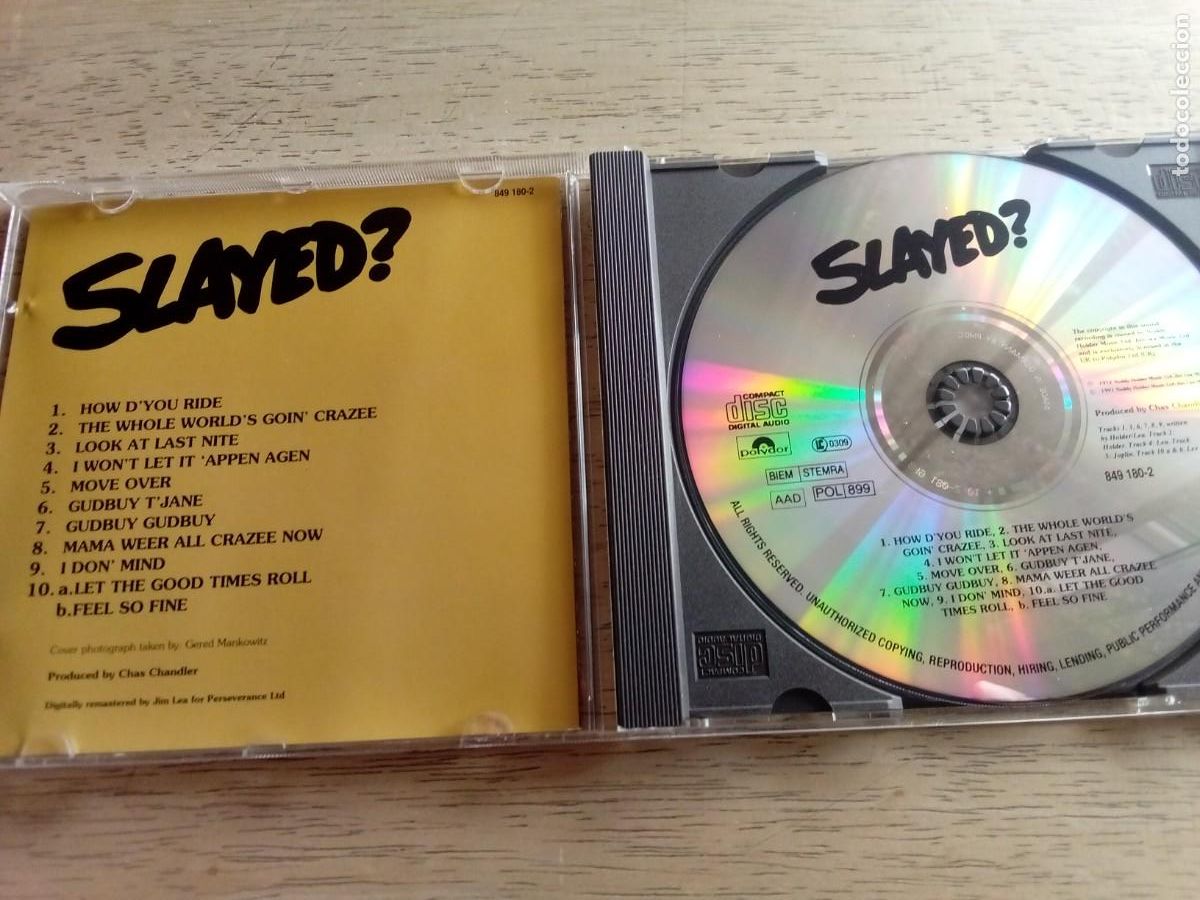 CDs de m&uacute;sica: Slade. Slayed? CD 3er trabajo. Buena versi&oacute;n Janis - Foto 3