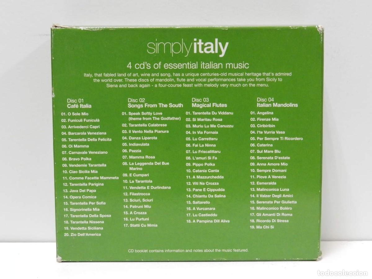 CDs de m&uacute;sica: DISCO 4 X CD. Simply Italy. COMPACT DISC. - Foto 2