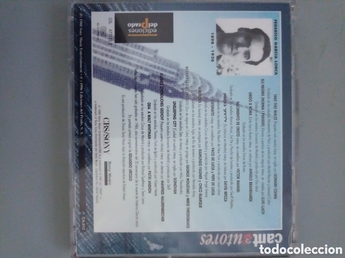 CDs de m&uacute;sica: Poetas en Nueva York cd - Foto 2