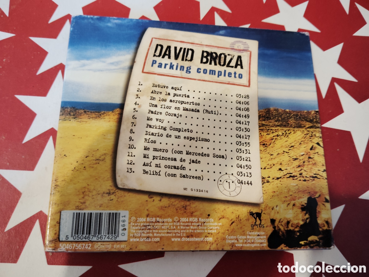 CDs de m&uacute;sica: DAVID BROZA - PARKING COMPLETO ( 2004 ) - Foto 2