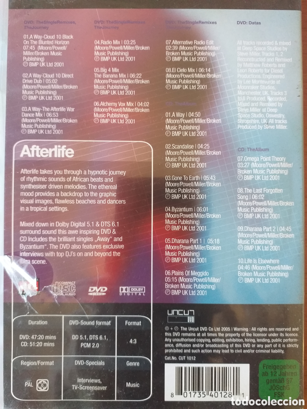 CDs de m&uacute;sica: CD + DVD AFTERLIFE 2001 - Foto 4