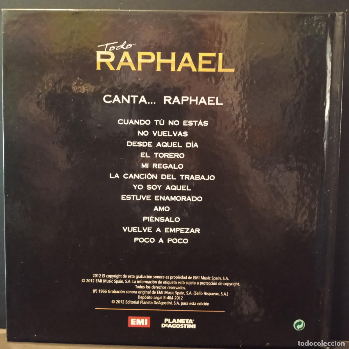 CDs de m&uacute;sica: TODO RAPHAEL 1. CANTA&hellip; RAPHAEL (1966) - PLANETA DEAGOSTINI - LIBRO-CD 2012 PEPETO - Foto 2