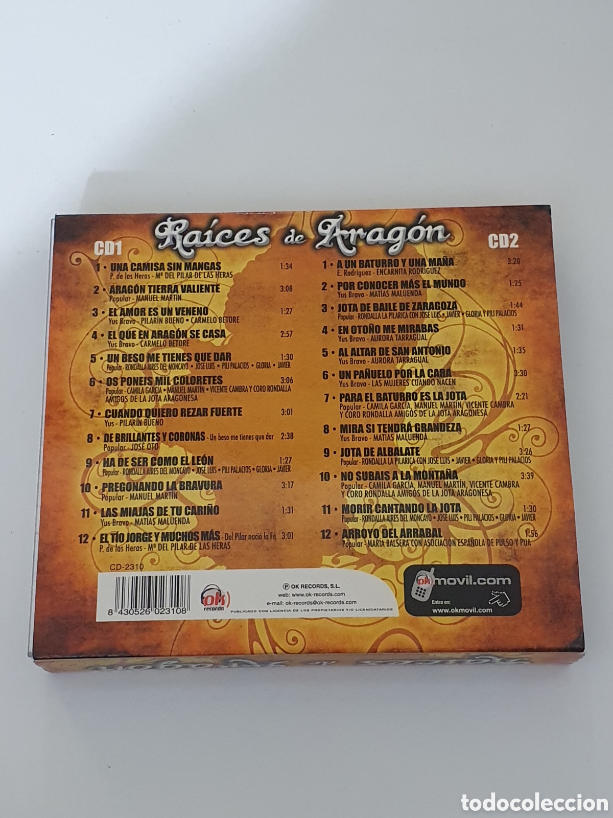 CDs de m&uacute;sica: Cd-7, Ra&iacute;ces De Arag&oacute;n, X 2 Cds, Como Nuevo. - Foto 3