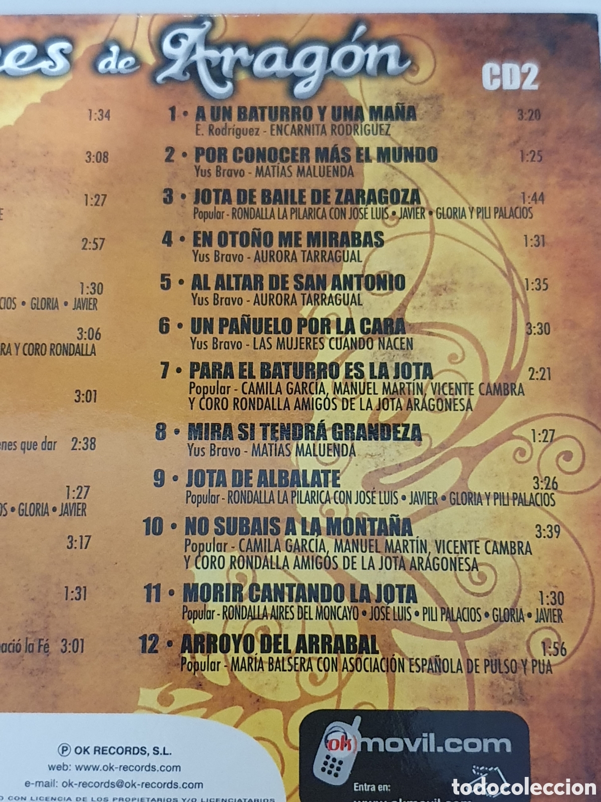 CDs de m&uacute;sica: Cd-7, Ra&iacute;ces De Arag&oacute;n, X 2 Cds, Como Nuevo. - Foto 5