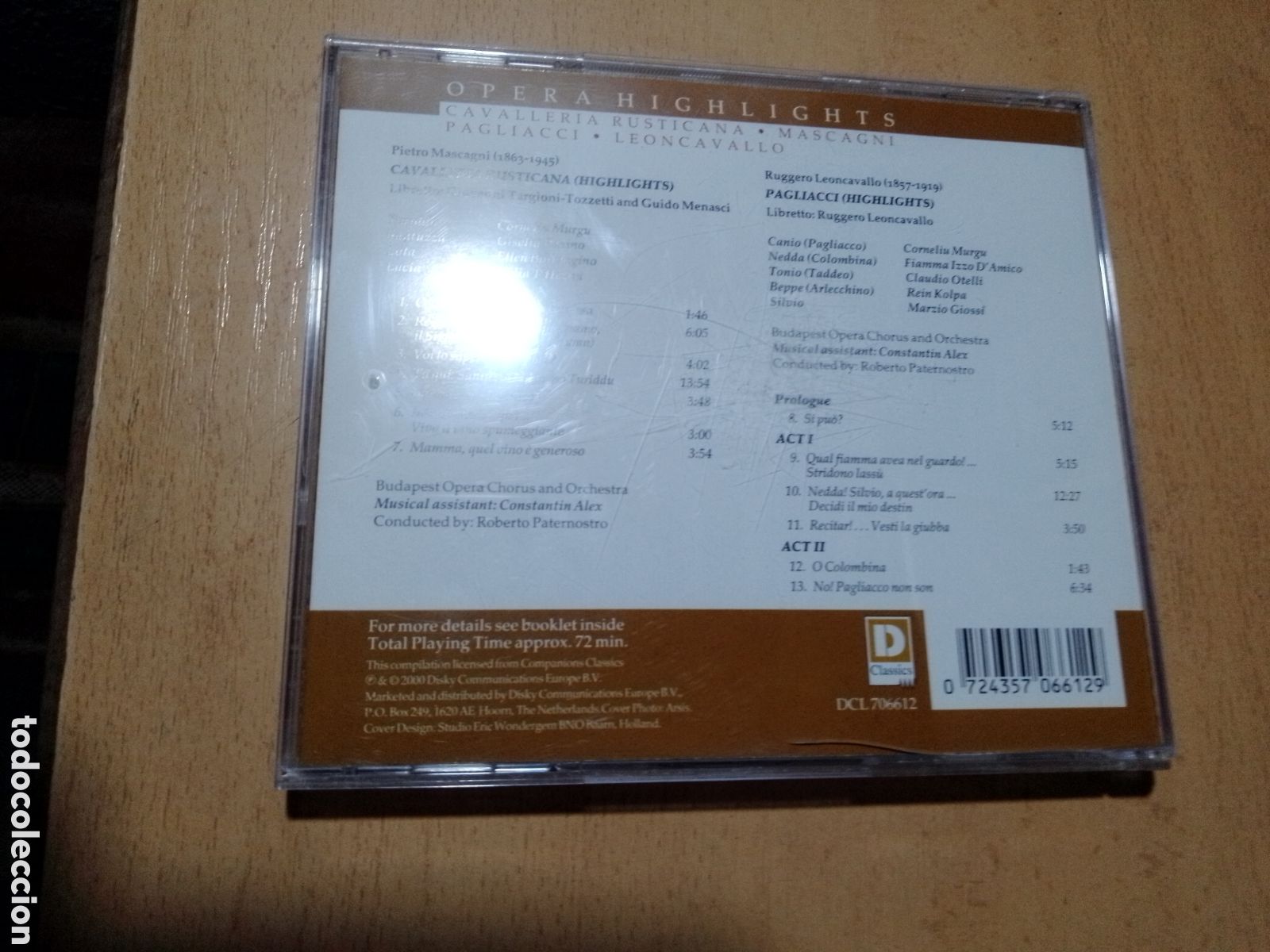 CDs de m&uacute;sica: opera highlights cavalleria rusticana pagliacci - Foto 2
