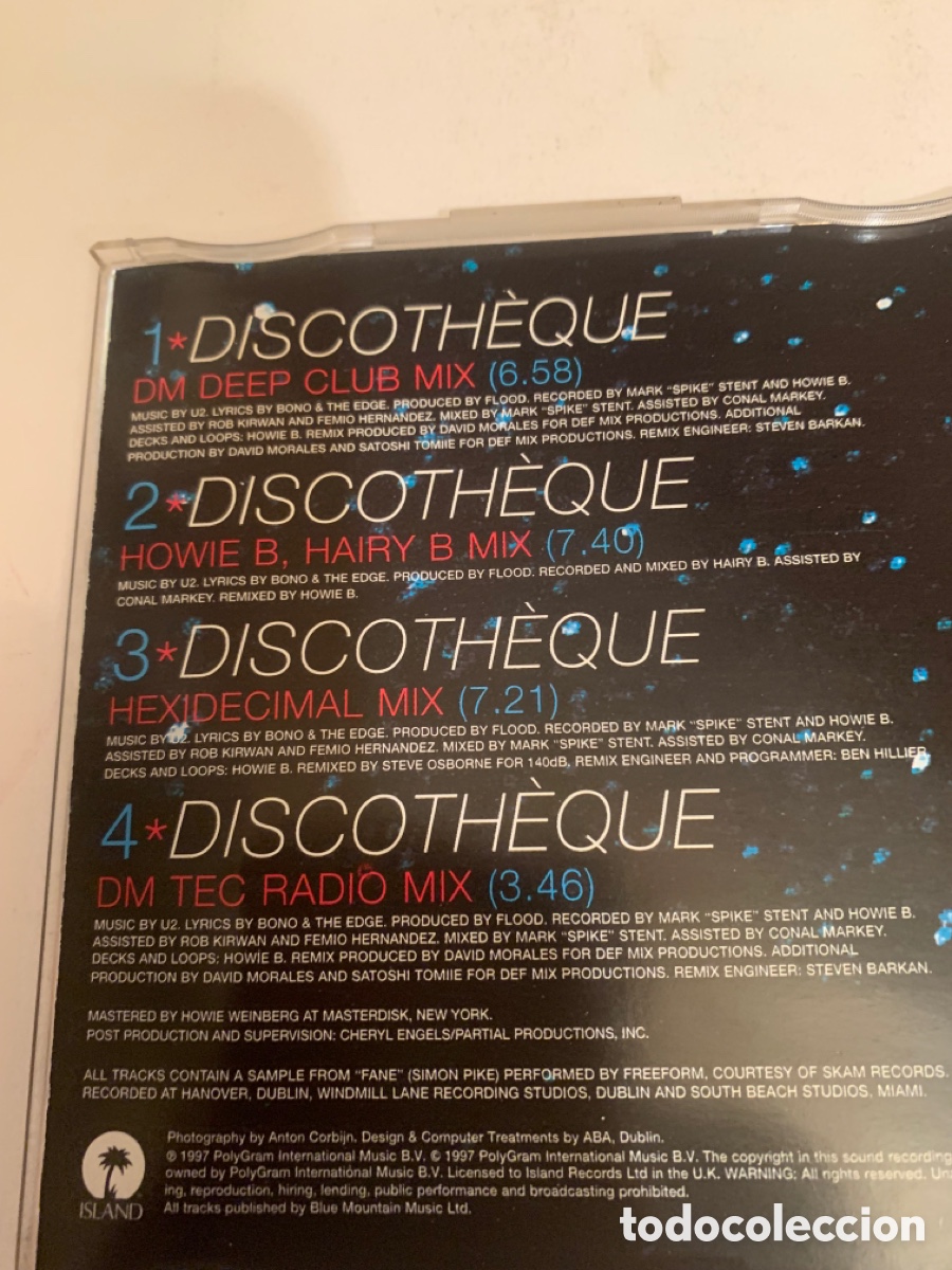 CDs de m&uacute;sica: U2 maxi discotheque remix 4 versiones - Foto 2