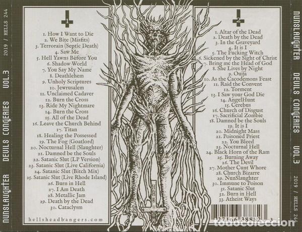CDs de m&uacute;sica: NunSlaughter &ndash; Devils Congeries Vol.3 - 2xCD + DVD - 2019 - Hells Headbangers &ndash; HELLS 244 - Foto 2