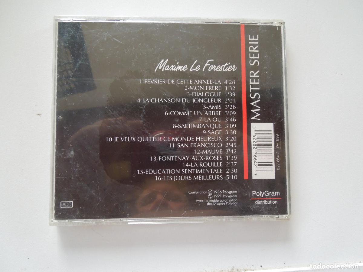 CDs de m&uacute;sica: MAXIME LE FORESTIER - MASTER SERIE - CD POLYGRAM -1991 - Foto 3