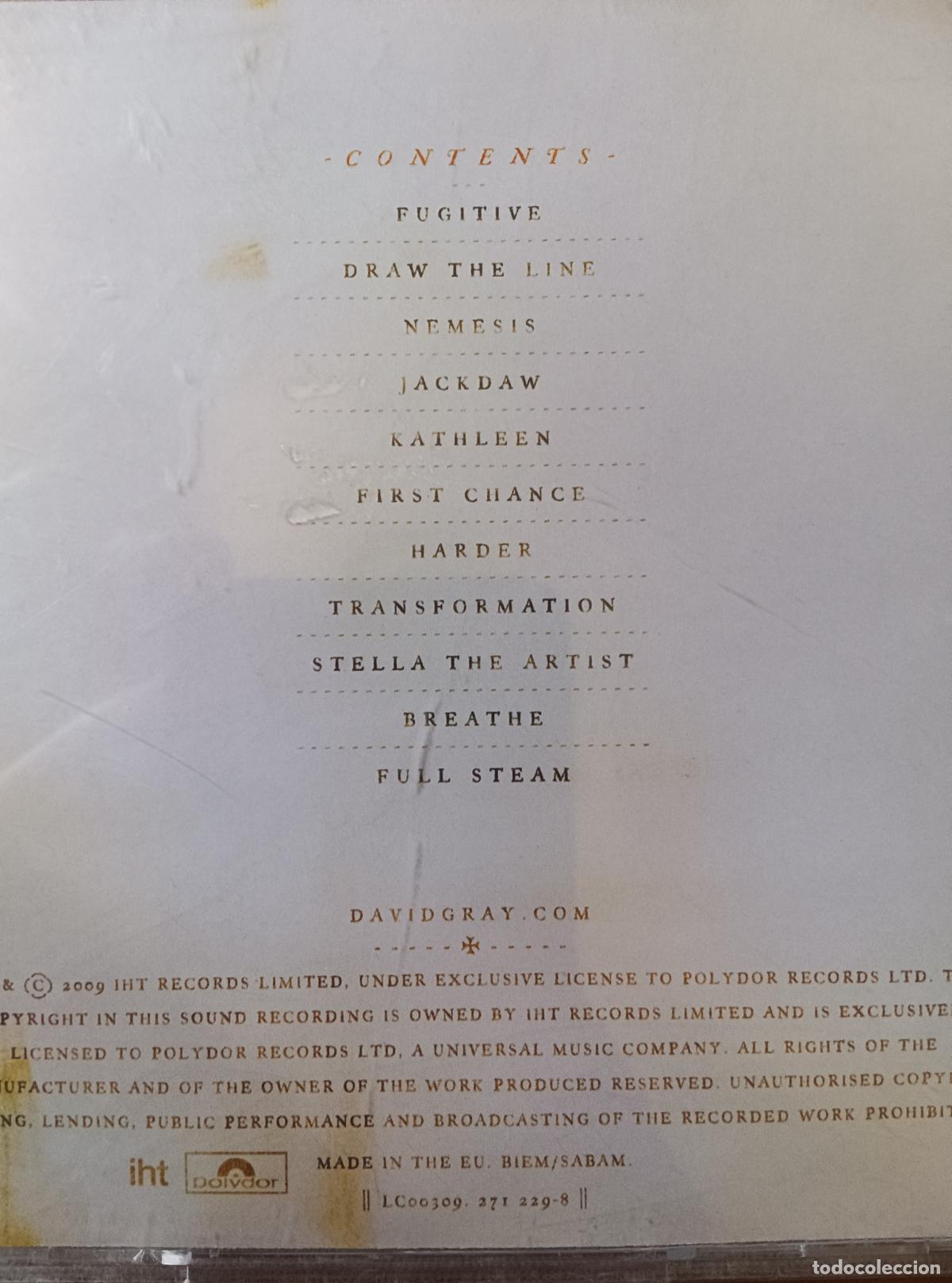 CDs de m&uacute;sica: DAVID GRAY, DRAW THE LINE. CD - Foto 2