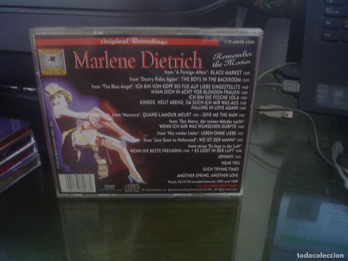 CDs de m&uacute;sica: MARLENE DIETRICH - REMEMBER THE MOVIES - CD - Foto 2