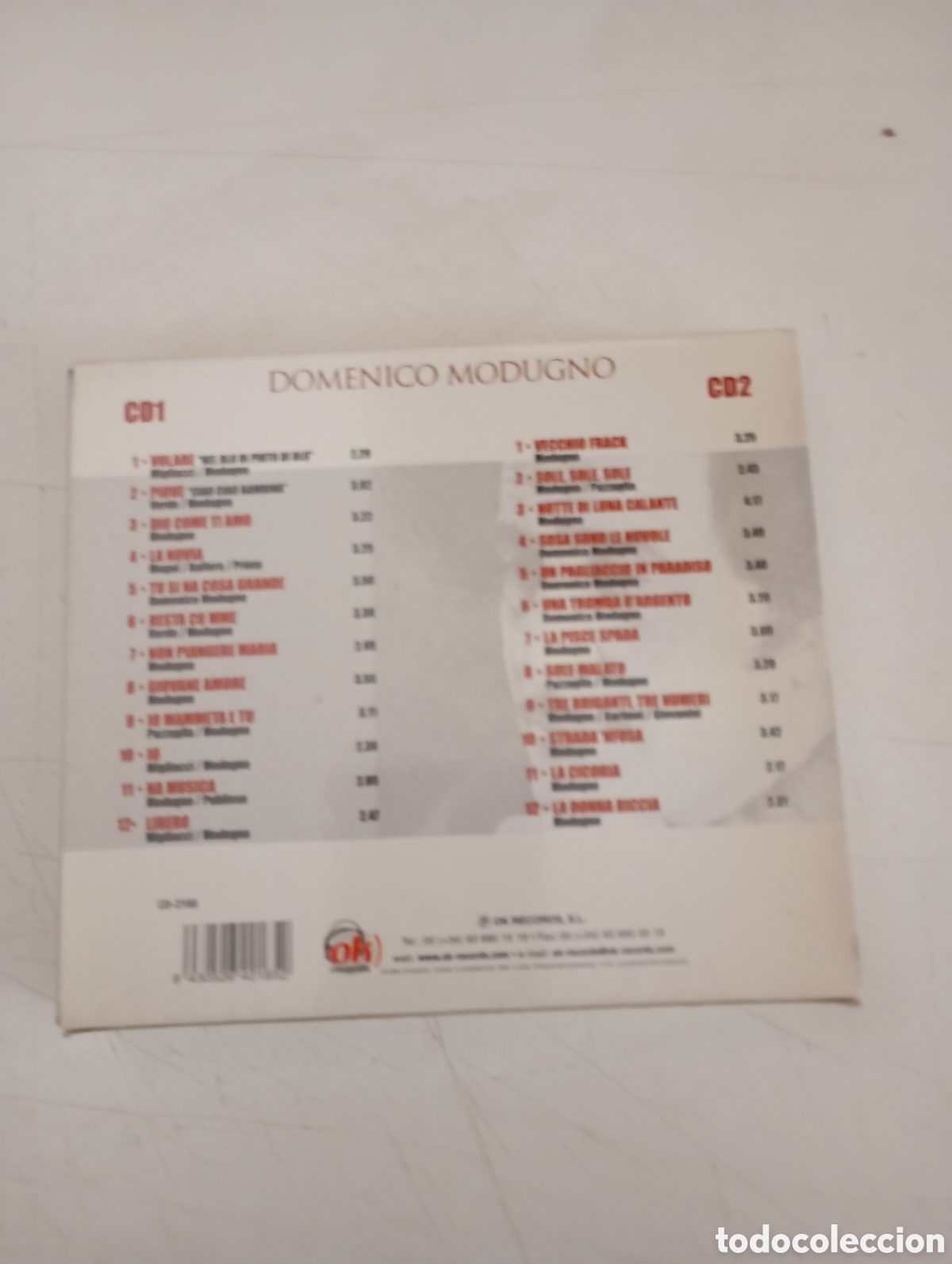 CDs de m&uacute;sica: DOMENICO MODUGNO - 2 CD&acute;S - OK RECORD - Foto 2