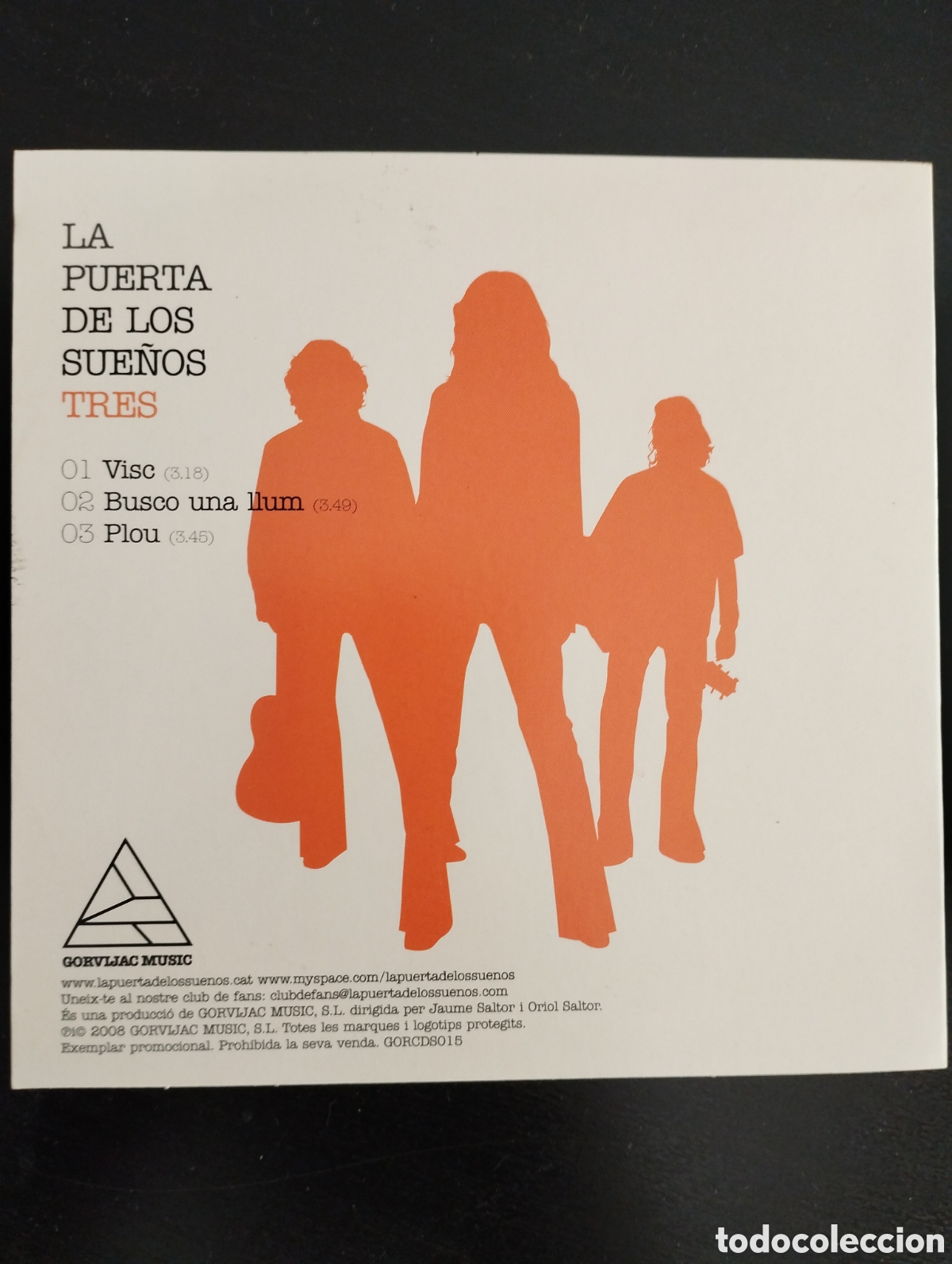 CDs de m&uacute;sica: La Puerta De Los Sue&ntilde;os &ndash; Tres. CD. Single. Promo. - Foto 2