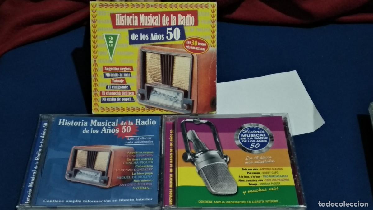 Music CDs: HISTORIA MUSICAL DE LA RADIO DE LOS A&Ntilde;OS 50 - 20 CANCIONES- DOBLE CD 2003 NOVOSON