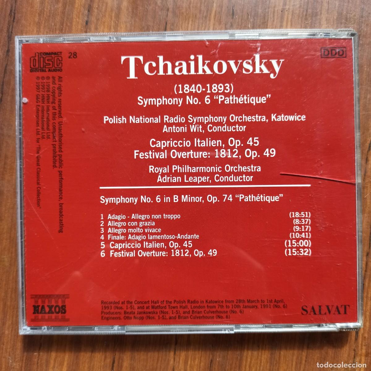 CDs de m&uacute;sica: CD Tchaikovsky - Symphony No. 6 &rdquo;Path&eacute;tique&rdquo; - Foto 2