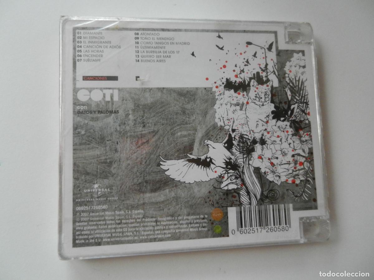 CDs de m&uacute;sica: COTI - GATOS Y PALOMAS CD PRECINTADO - UNIVERSAL 2007 - Foto 2