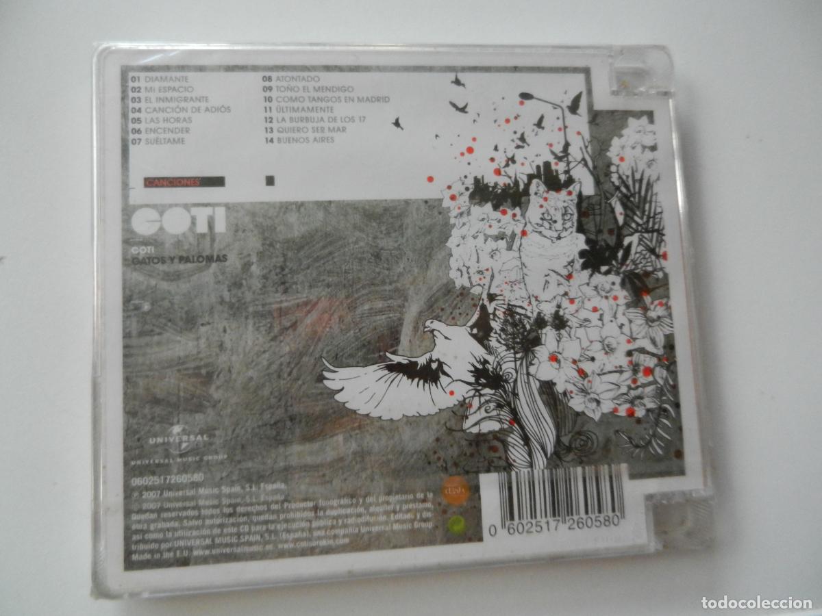CDs de m&uacute;sica: COTI - GATOS Y PALOMAS CD PRECINTADO - UNIVERSAL 2007 - Foto 2