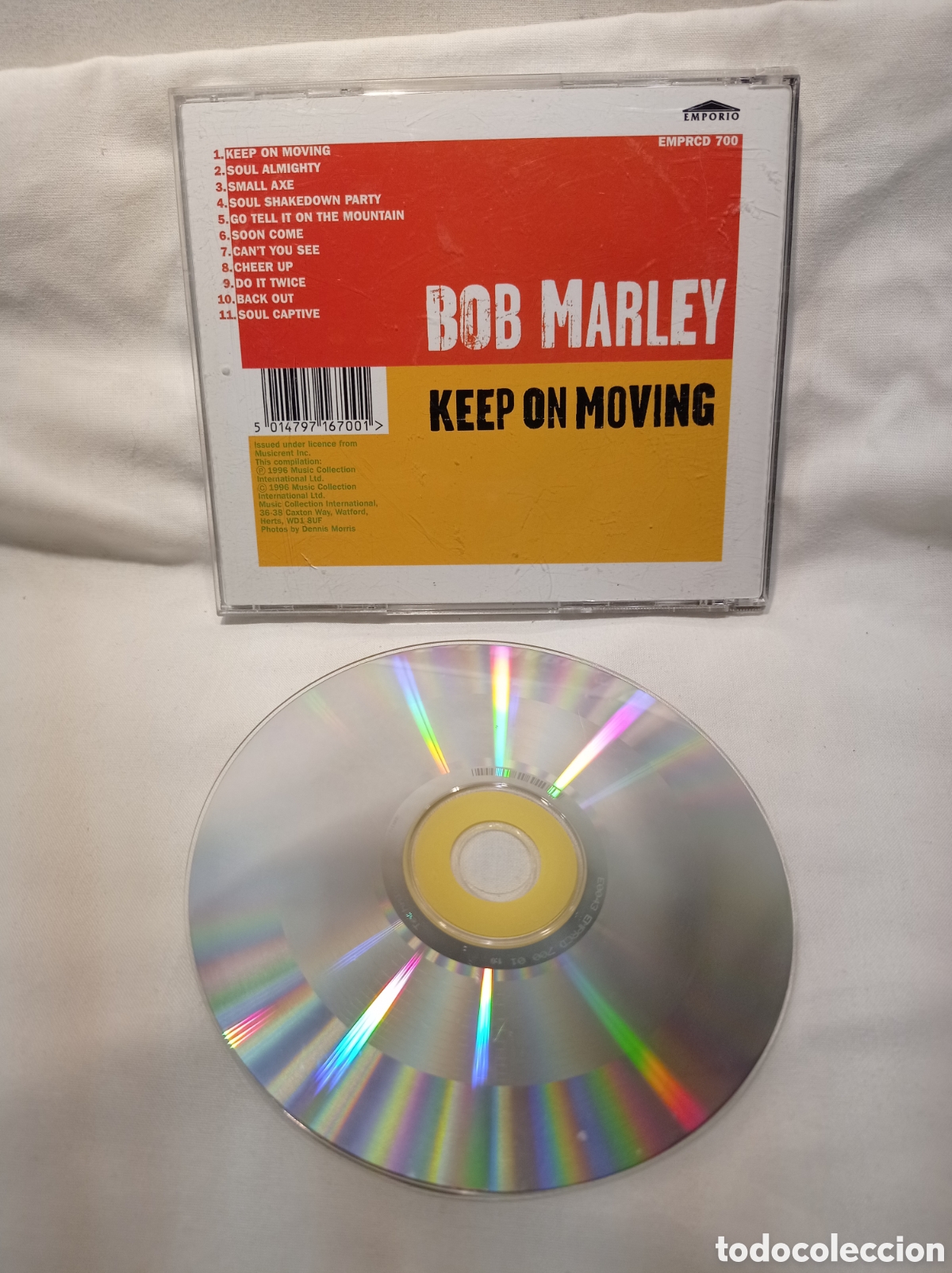 CDs de m&uacute;sica: CD BOB MARLEY. KEEP ON MOVING. BUEN ESTADO - Foto 2