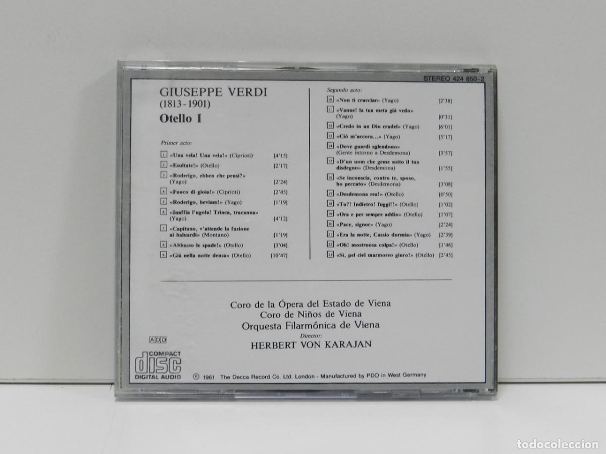CDs de m&uacute;sica: DISCO CD. Verdi &ndash; Otello - La Gran Opera. COMPACT DISC. - Foto 2