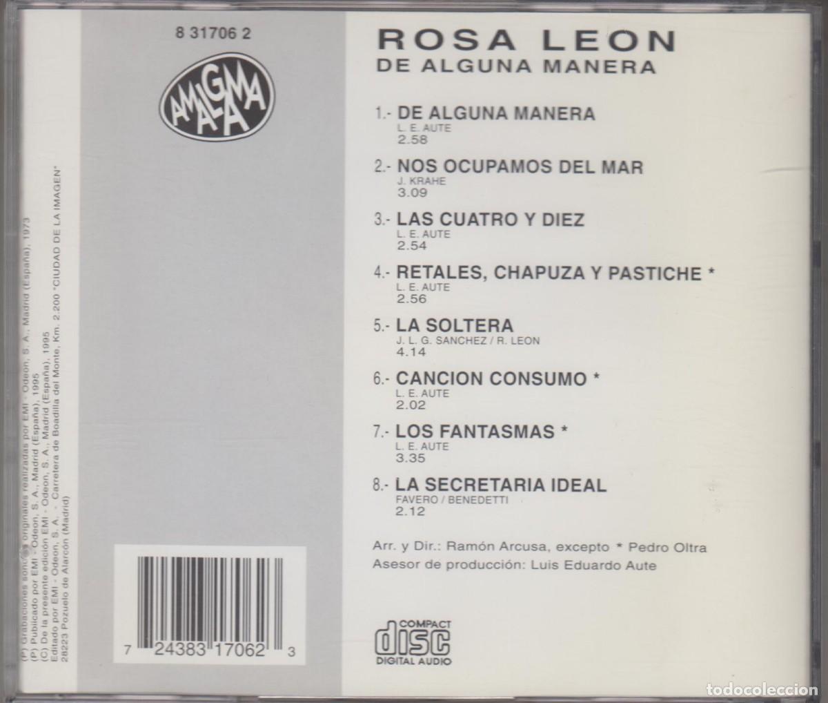 CDs de m&uacute;sica: Rosa Le&oacute;n cd De alguna manera 1994 Amalgama - Foto 2