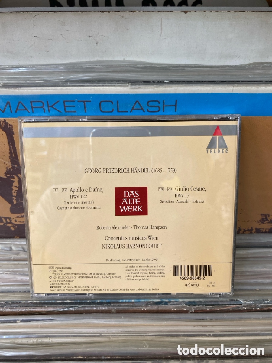 CDs de m&uacute;sica: Georg Friedrich H&auml;ndel - Apollo e Dafne - Foto 2