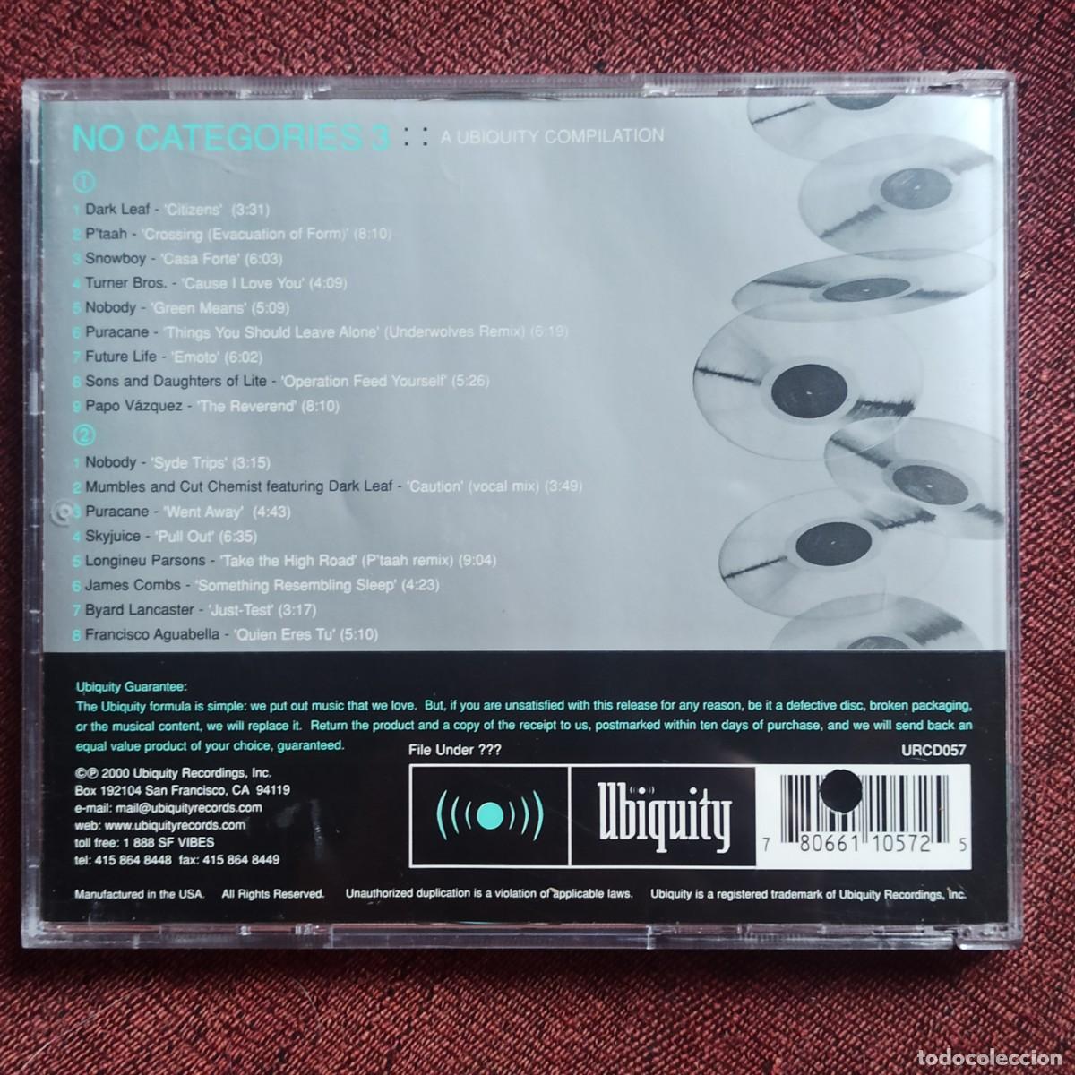CDs de m&uacute;sica: CD No Categories 3 :: A Ubiquity Compilation - Foto 2