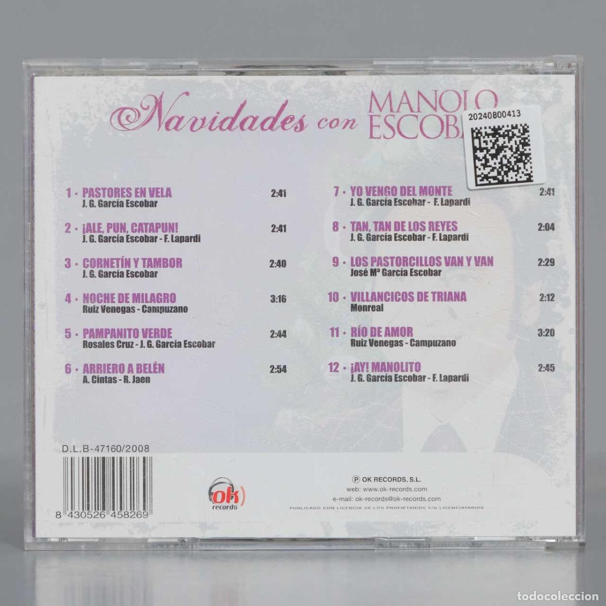 CDs de m&uacute;sica: CD. NAVIDADES CON MANOLO ESCOBAR - Foto 2