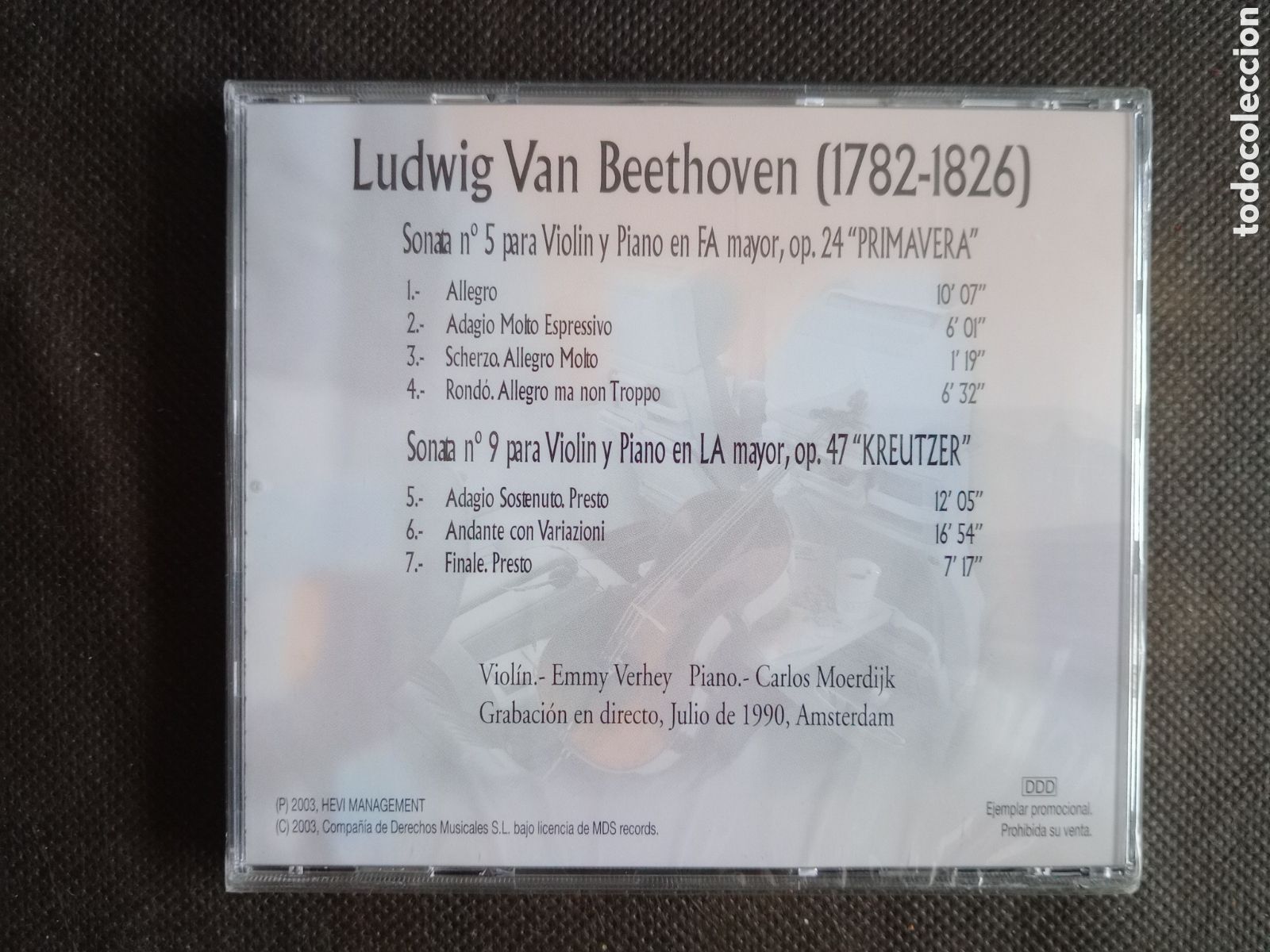 CDs de m&uacute;sica: CD Beethoven Sonata 5 y 9 - Foto 2