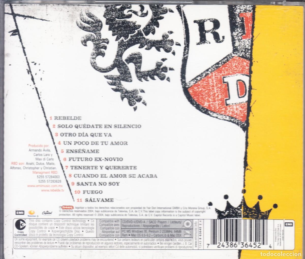 CDs de m&uacute;sica: REBELDE. DISCO DE T&Iacute;TULO RBD. CD. - Foto 2