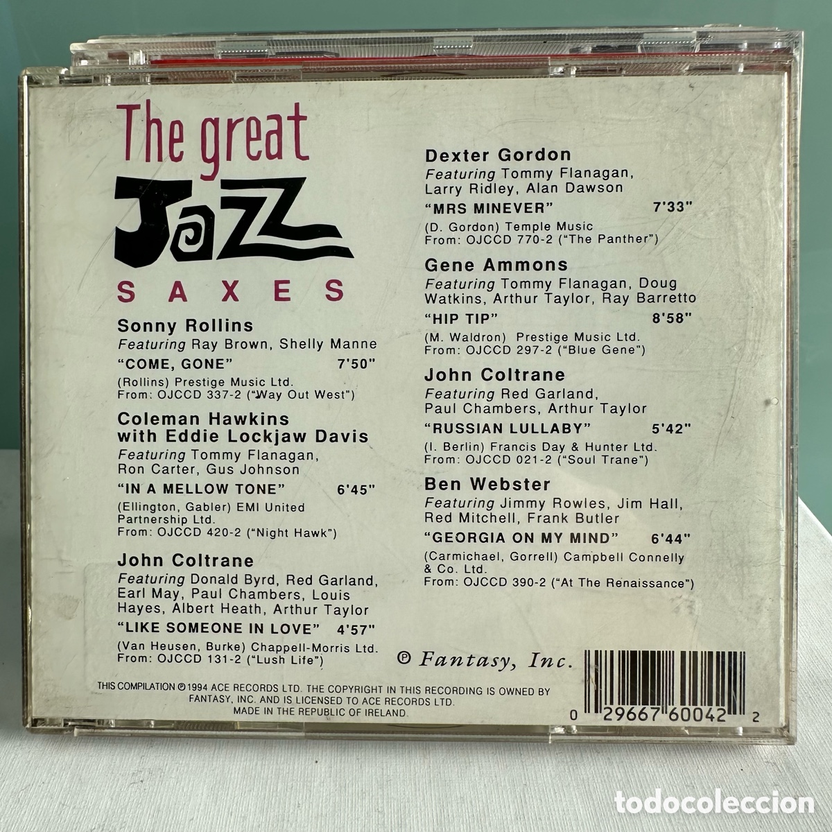 CDs de m&uacute;sica: Various - The Great Jazz Saxes (CD, Comp) - Foto 2
