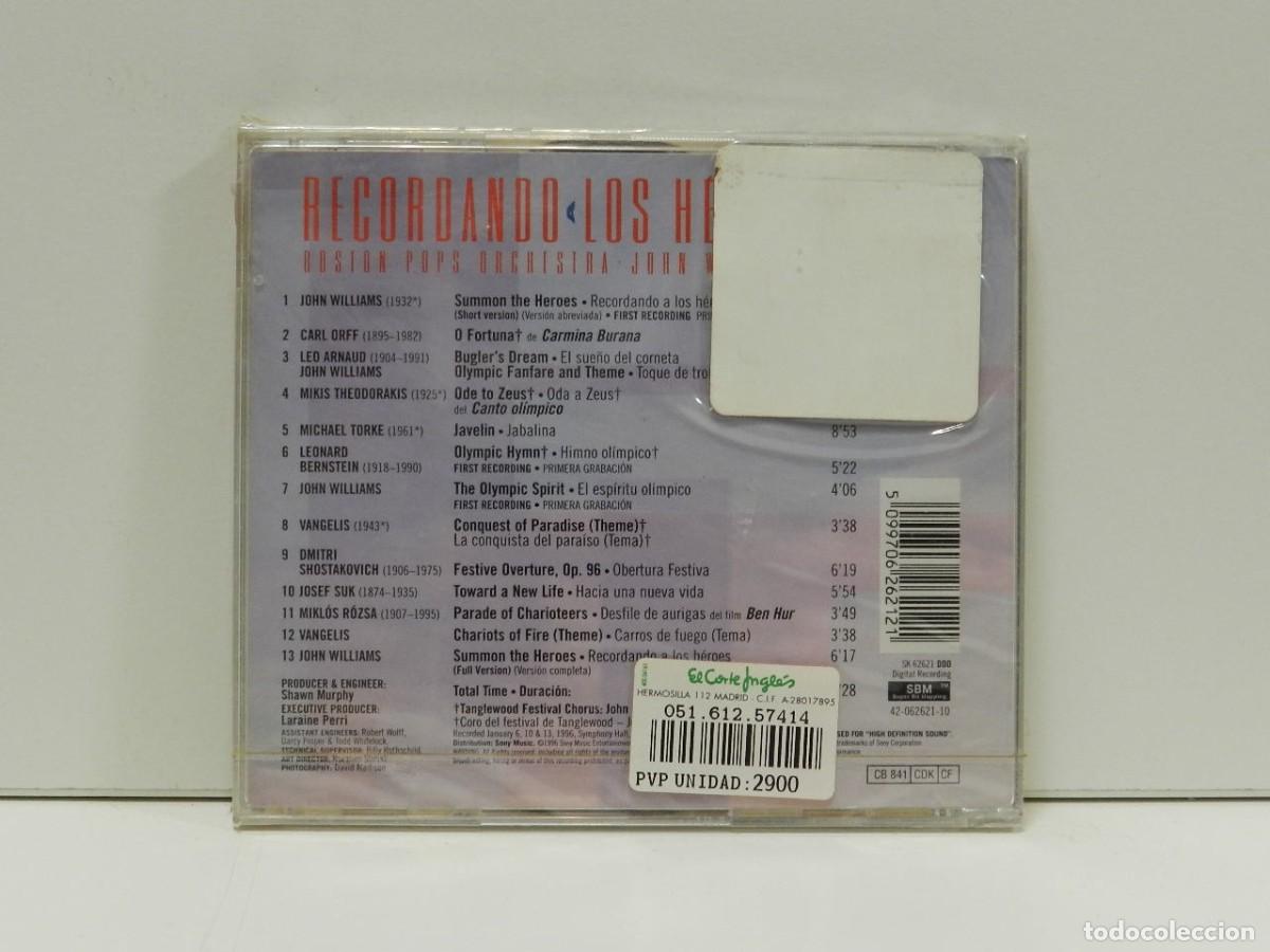 CDs de m&uacute;sica: DISCO CD. John Williams, Boston Pops Orchestra &ndash; Recordando A Los H&eacute;roes. COMPACT DISC. - Foto 2