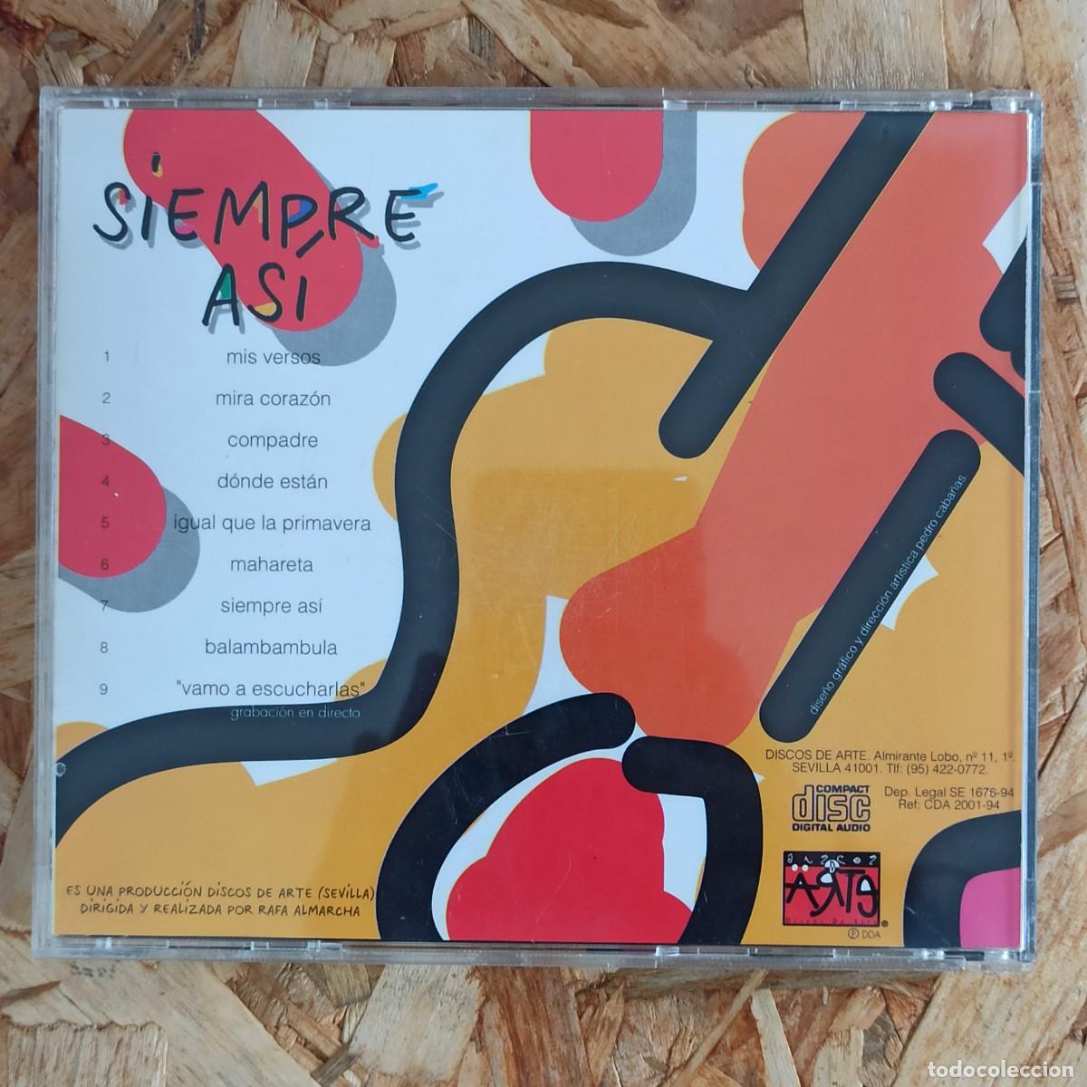 CDs de m&uacute;sica: CD Siempre As&iacute; - Mahareta - Foto 2