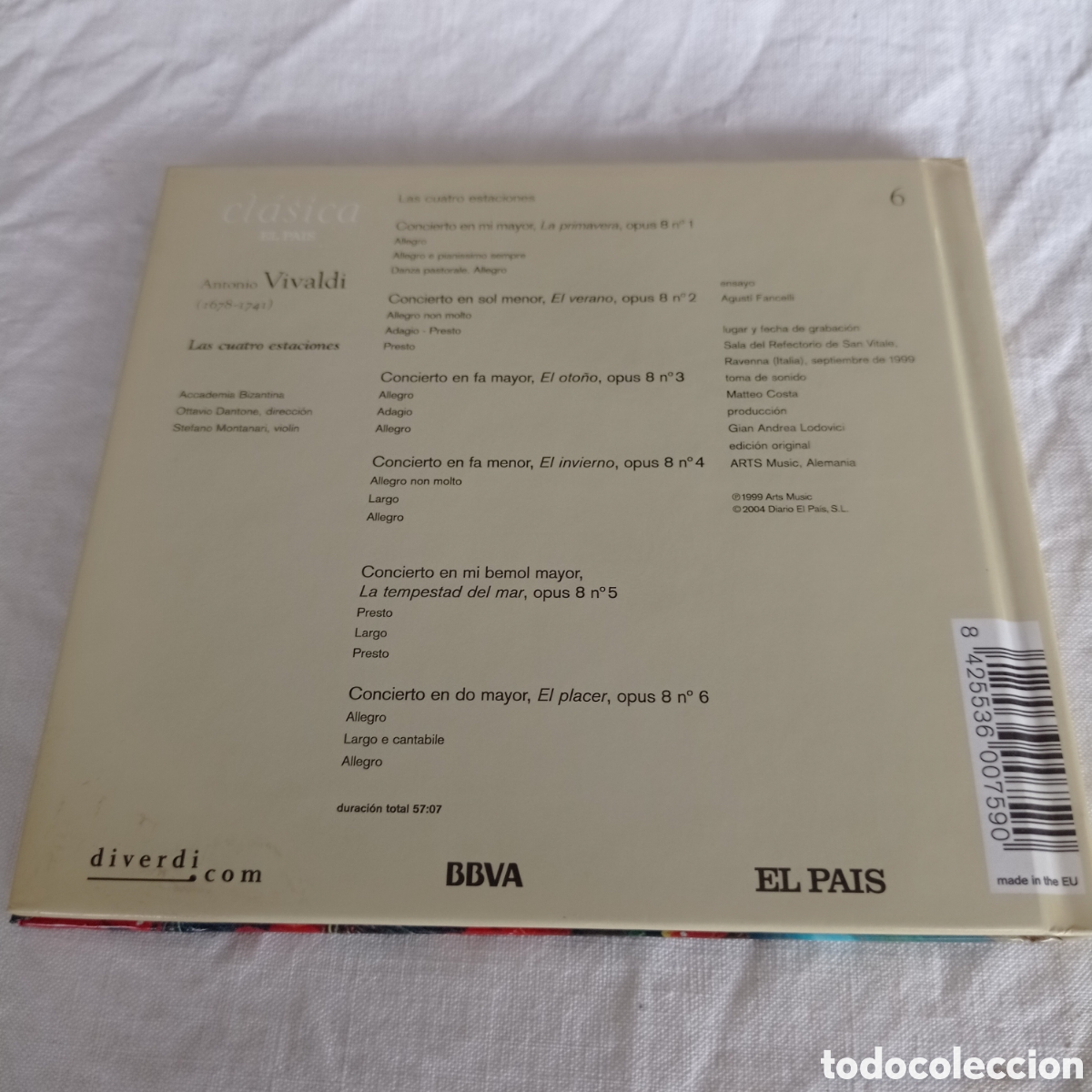 CDs de m&uacute;sica: VIVALDI / LAS CUATRO ESTACIONES / LIBRO + CD - Foto 2