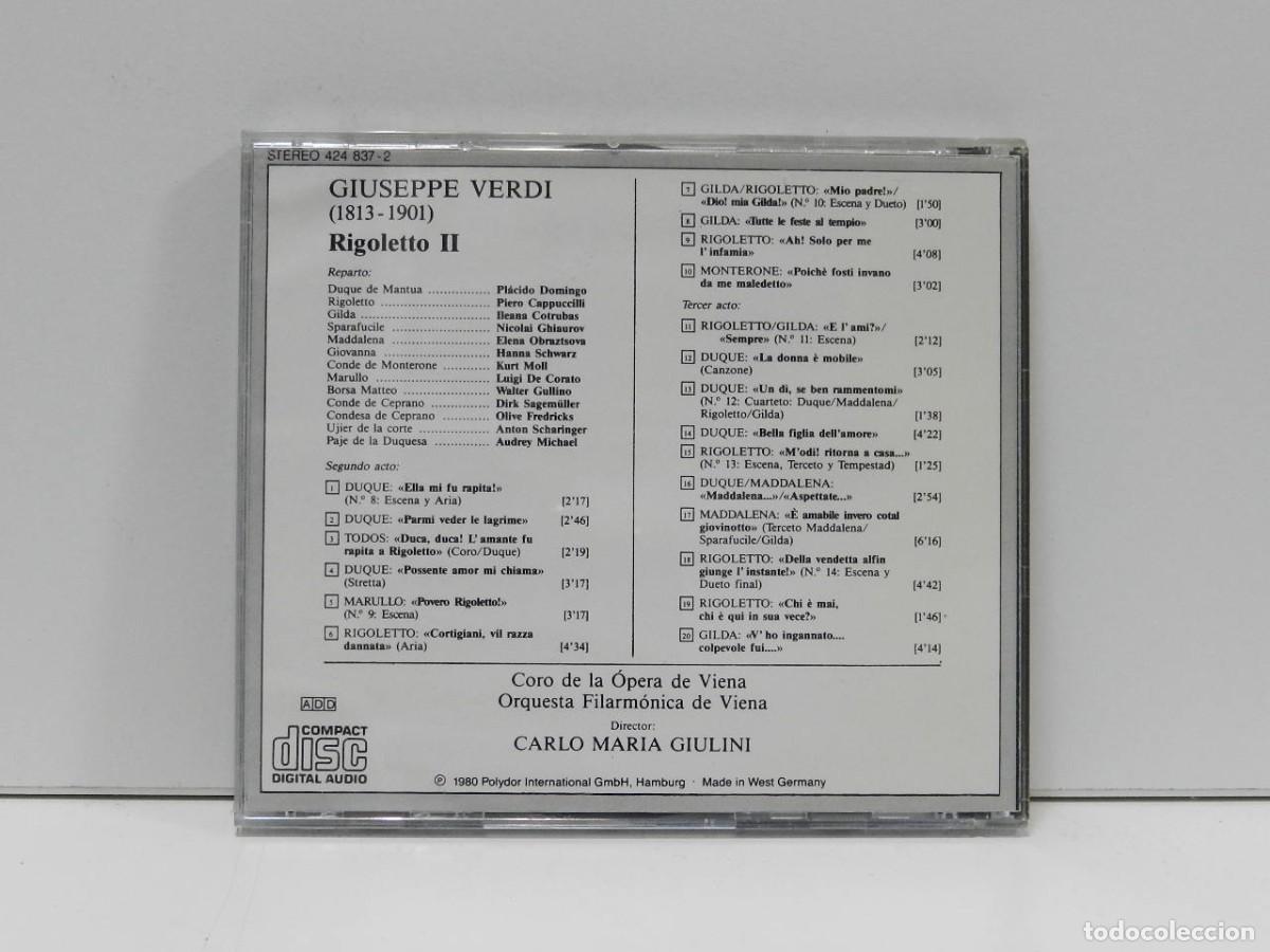 CDs de m&uacute;sica: DISCO CD. Verdi - Rigoletto II - La Gran Opera. COMPACT DISC. - Foto 2