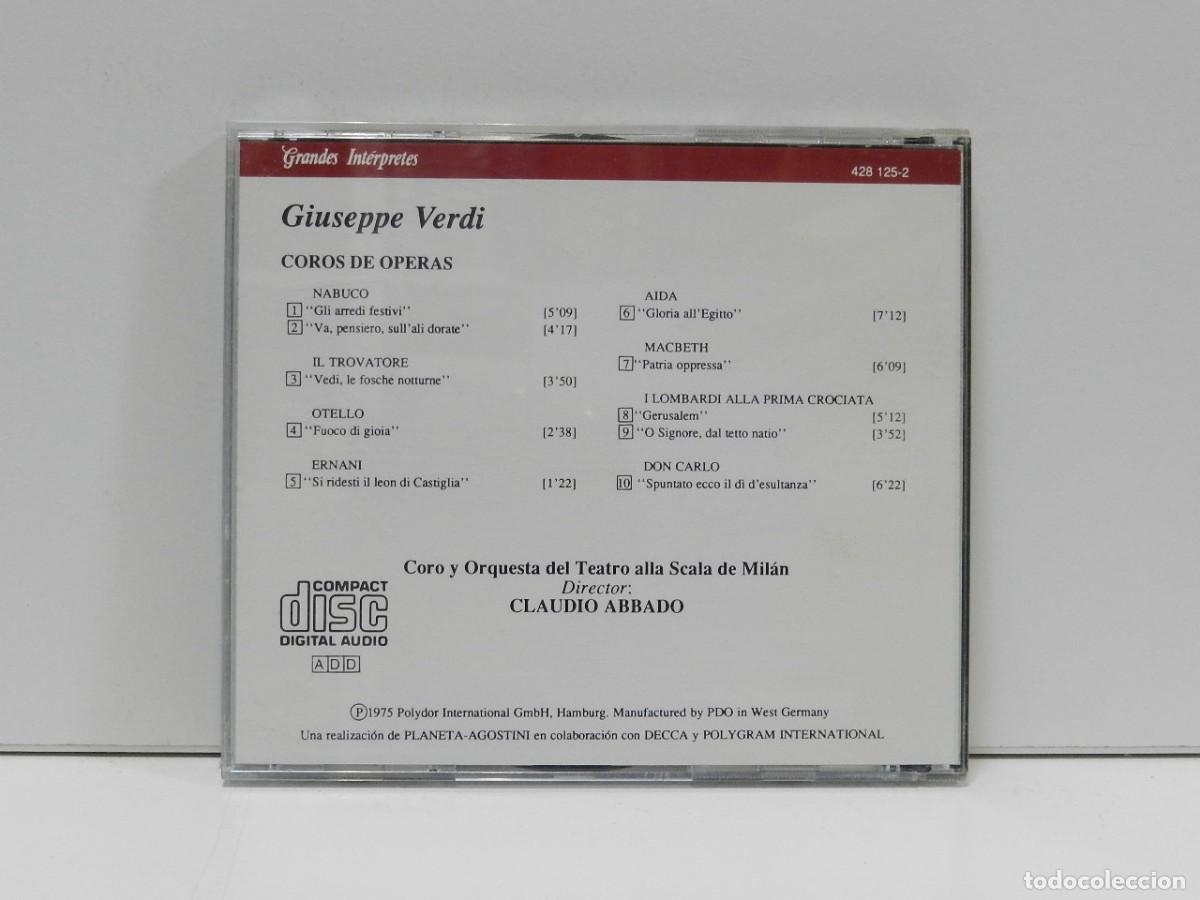 CDs de m&uacute;sica: DISCO CD. Verdi - Abbado - Grandes Int&eacute;rpretes. COMPACT DISC. - Foto 2