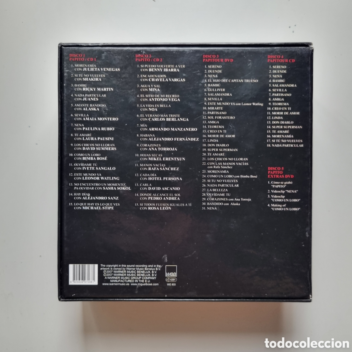CDs de m&uacute;sica: Bose. Papiro. 2007. Caja Ed. Limitada. 3CD + 2DVD - Foto 2