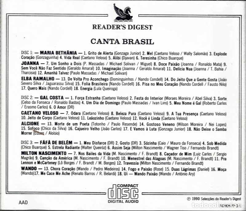 CDs de m&uacute;sica: Canta Brasil. 5 x CD - Foto 2