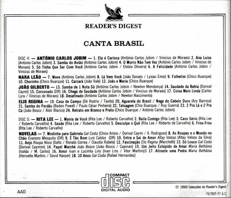 CDs de m&uacute;sica: Canta Brasil. 5 x CD - Foto 3