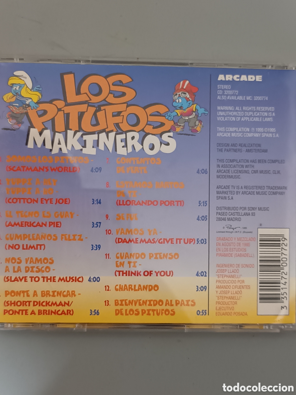 CDs de m&uacute;sica: Los pitufos makineros cd - Foto 2