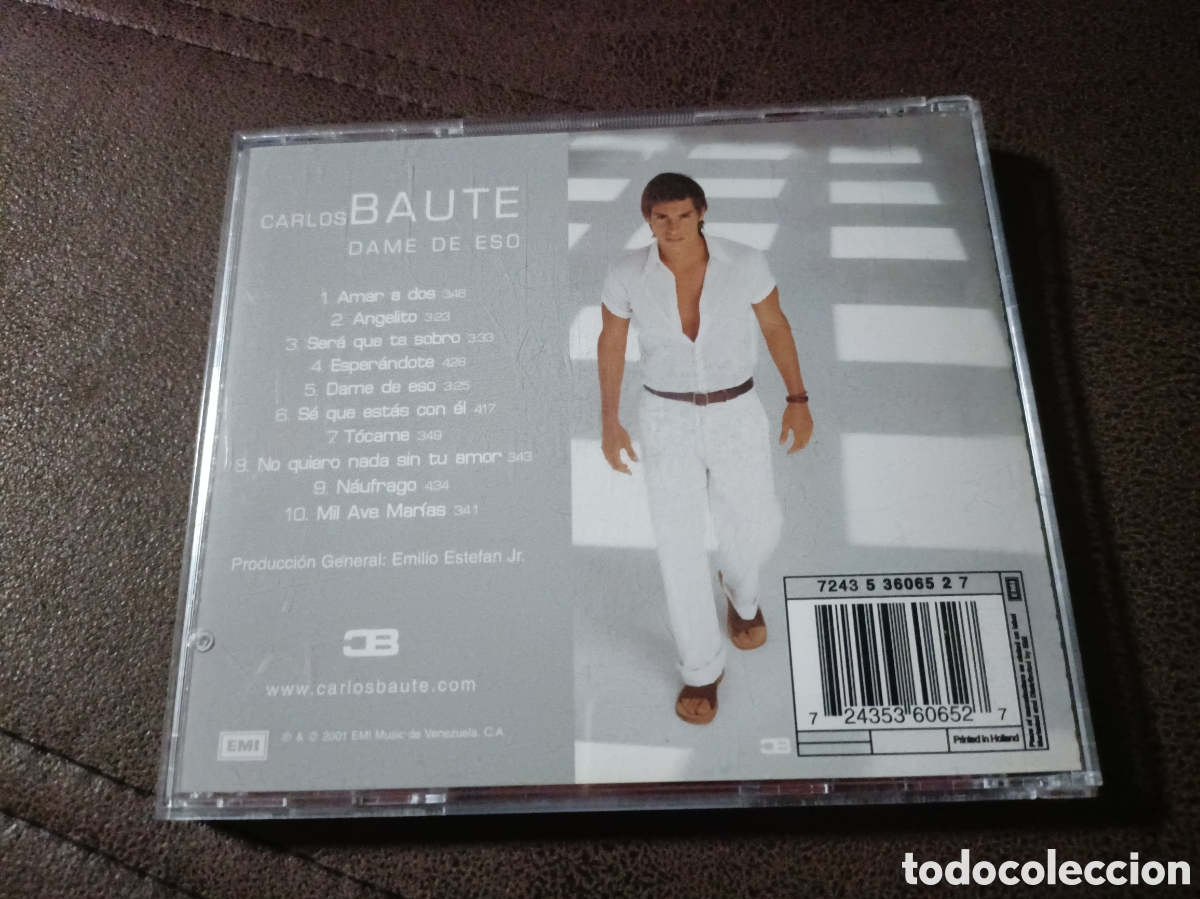 CDs de m&uacute;sica: CD Carlos Baute -Dame de Eso- - Foto 2