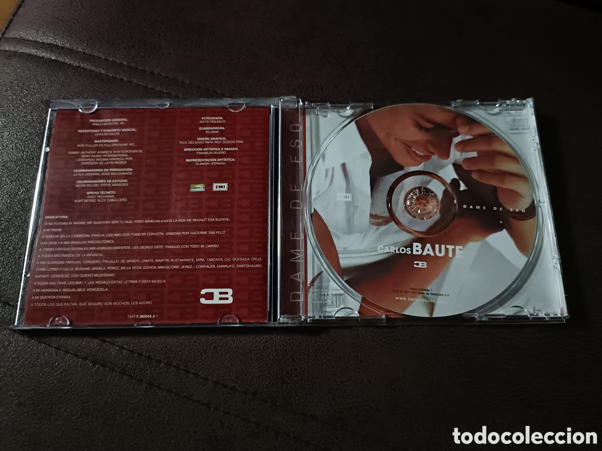 CDs de m&uacute;sica: CD Carlos Baute -Dame de Eso- - Foto 3