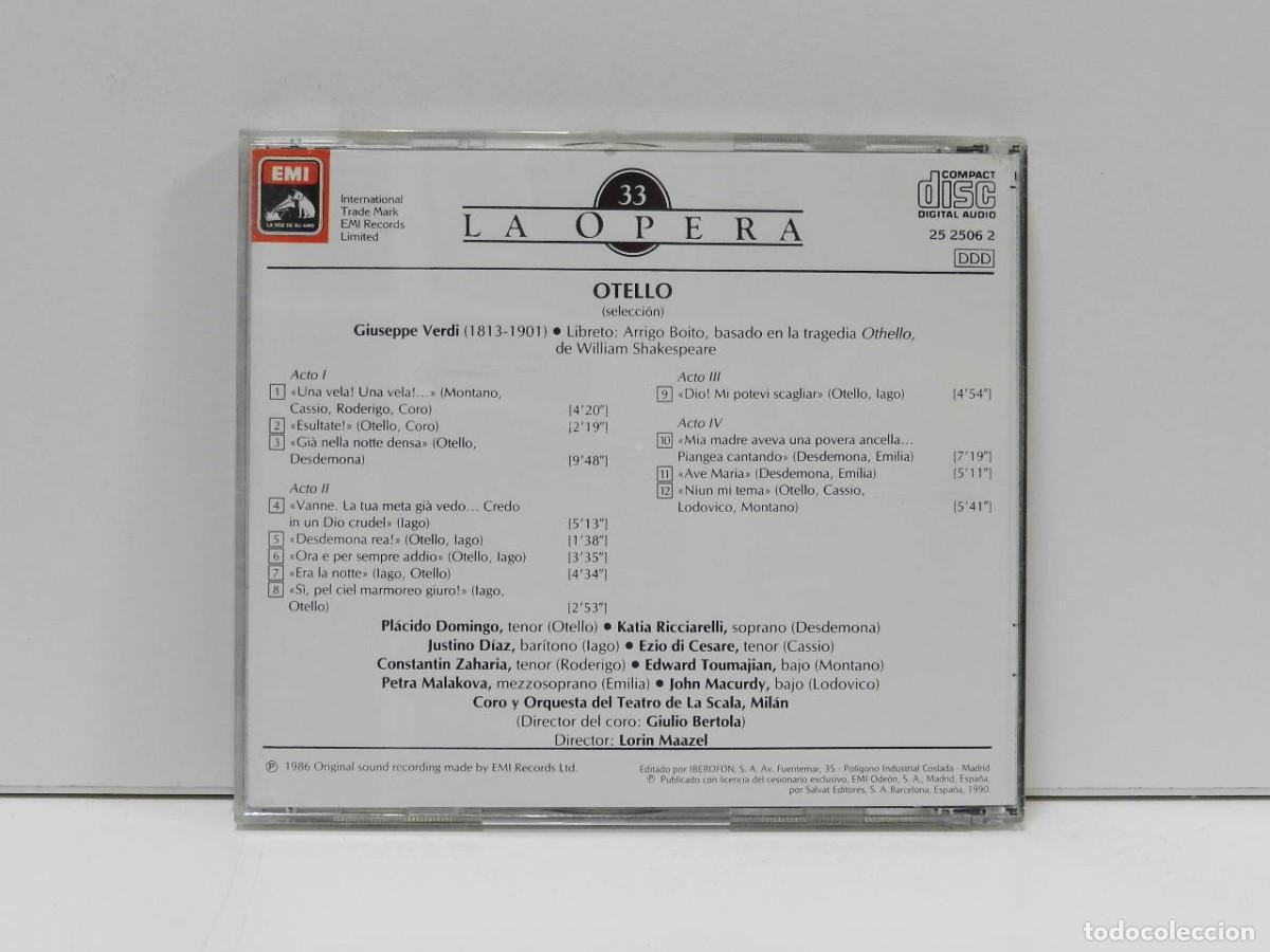 CDs de m&uacute;sica: DISCO CD. Verdi &ndash; Otello. COMPACT DISC. - Foto 2