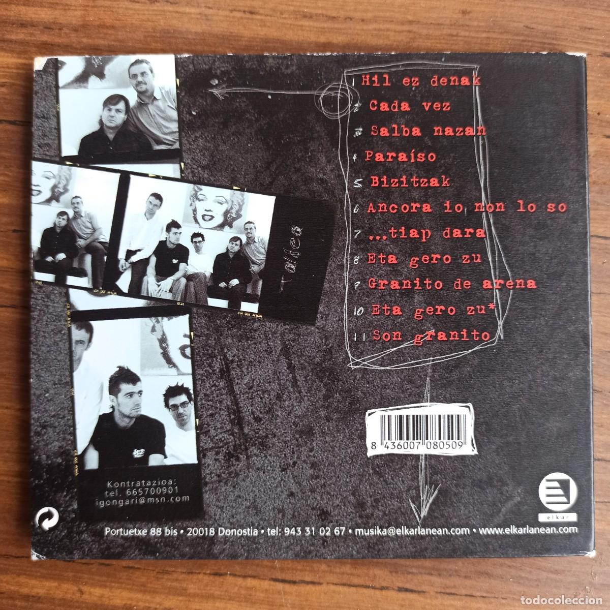 CDs de m&uacute;sica: CD Gari &ndash; 0-tik (2004) - Foto 2