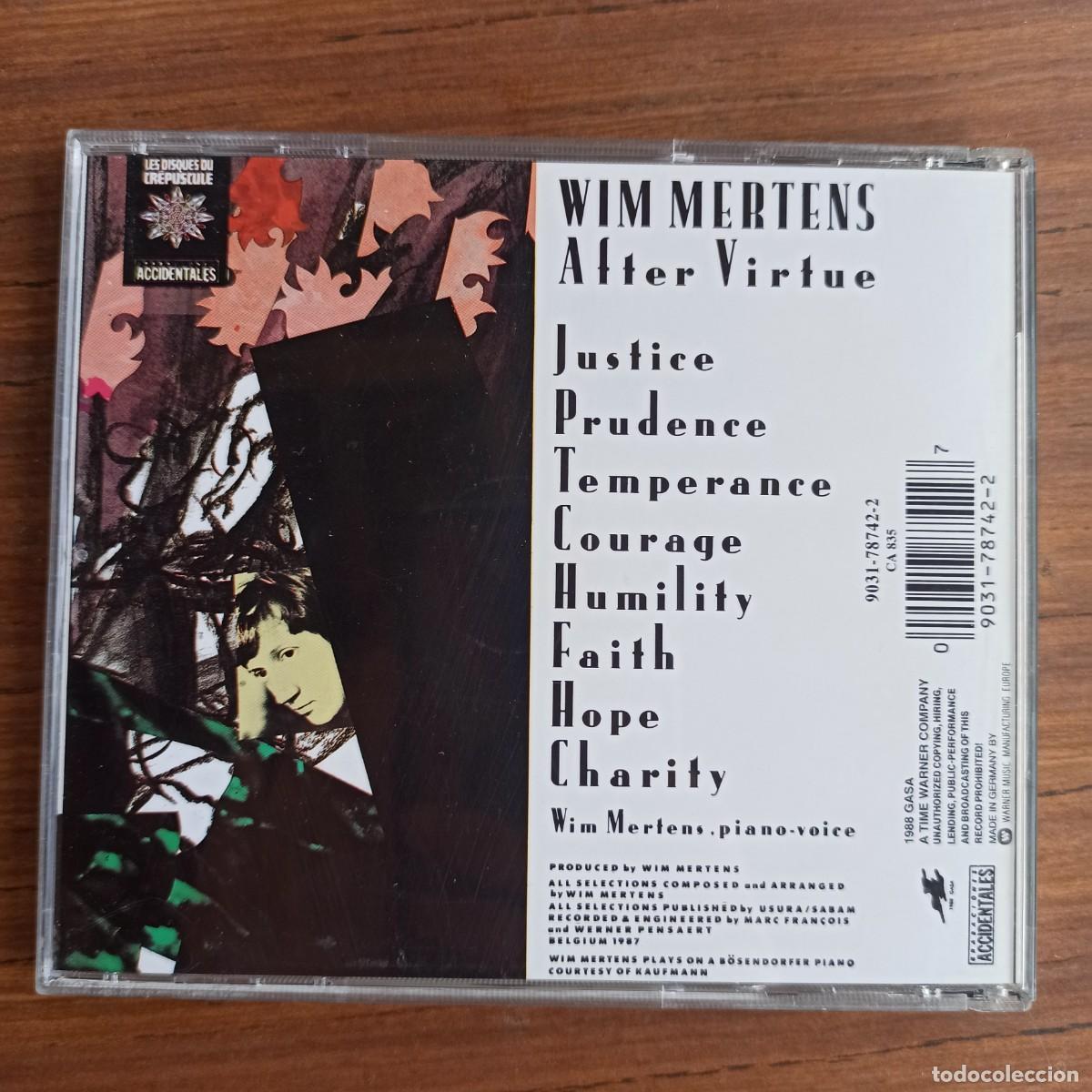CDs de m&uacute;sica: CD Wim Mertens &ndash; After Virtue - Foto 2