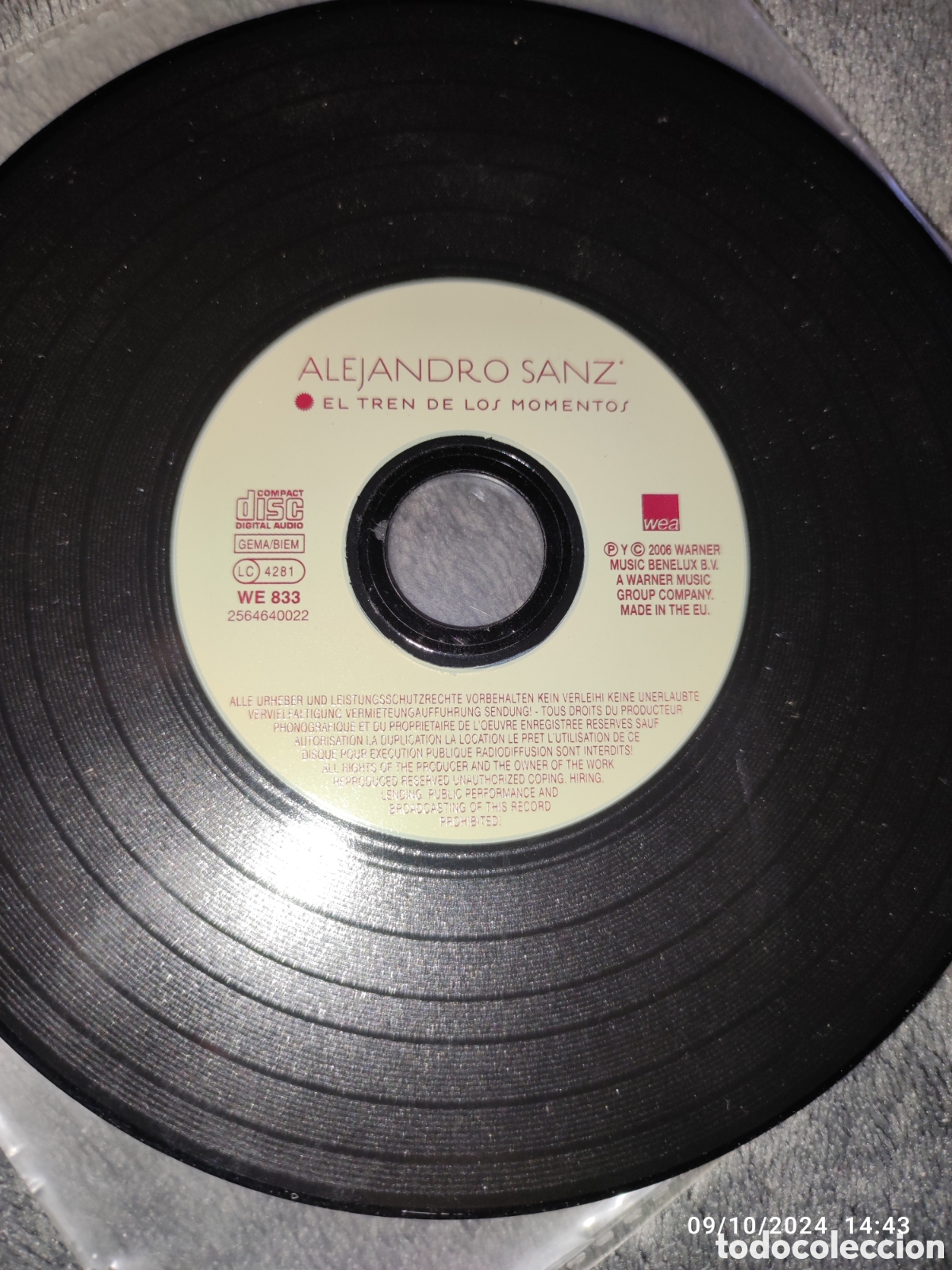 CDs de m&uacute;sica: CD Alejandro Sanz imitaci&oacute;n Disco Vinilo - Foto 3