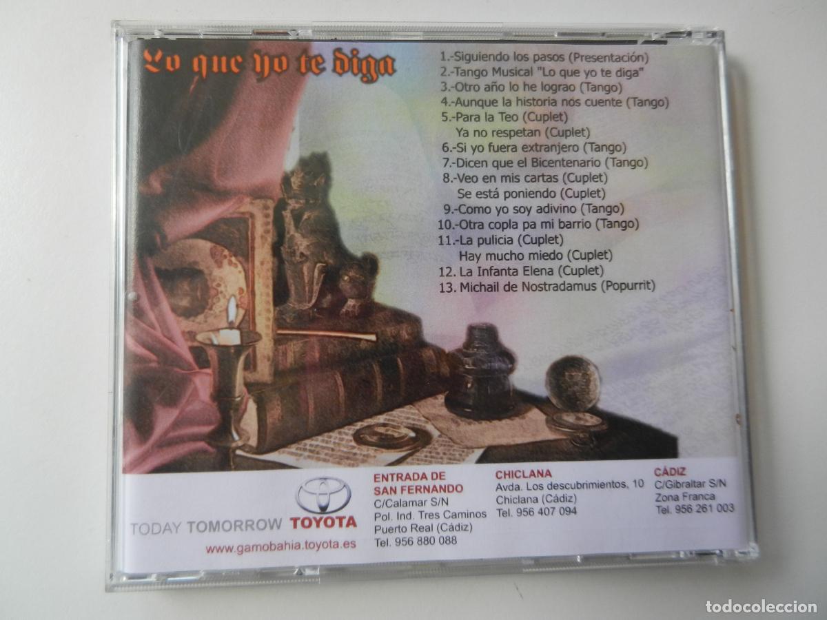 CDs de m&uacute;sica: LO QUE YO TE DIGA CARNAVAL DE CADIZ CORO 2008 - CD - Foto 3