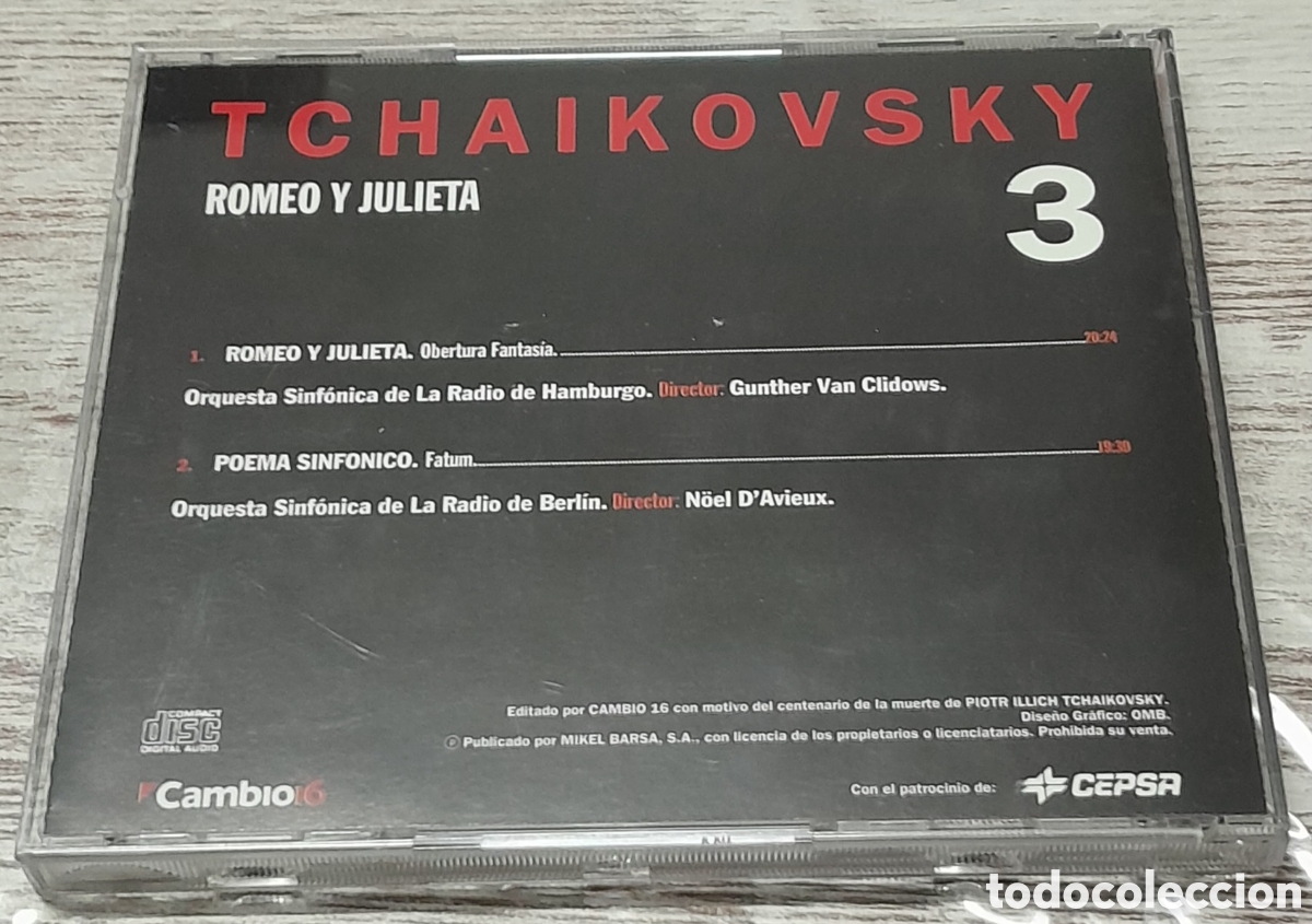 CDs de m&uacute;sica: TCHAIKOVSKY - 3 - ROMEO Y JULIETA - Foto 2
