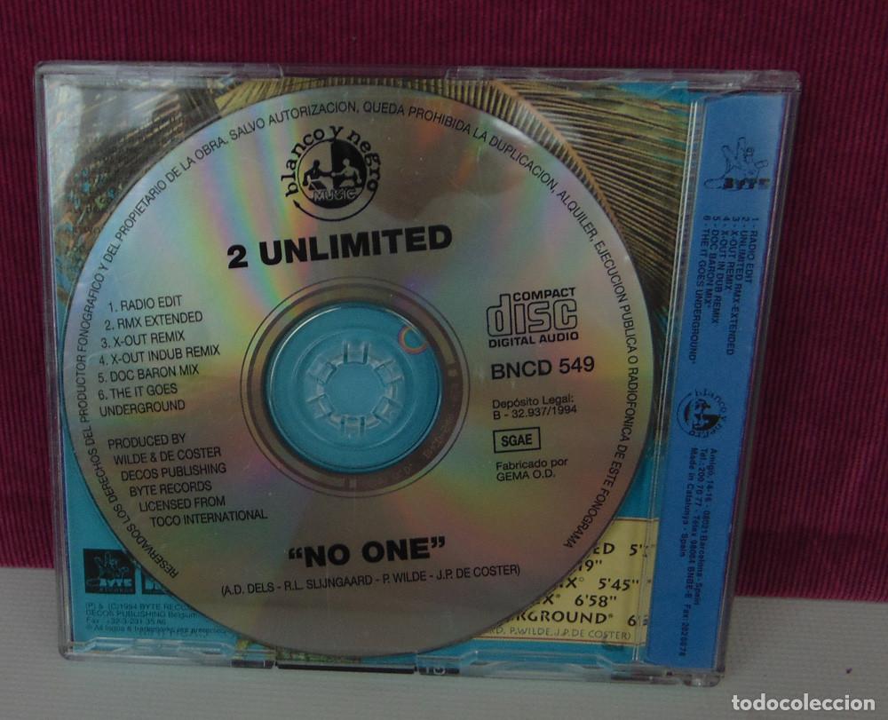 CDs de m&uacute;sica: 2 Unlimited &lrm;&ndash; No One CDMAXISINGLE 1994 - Foto 2
